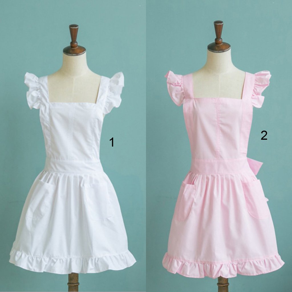 Delantal de cocina, de poliéster, algodón, color blanco, para barbacoa, fiesta, disfraz