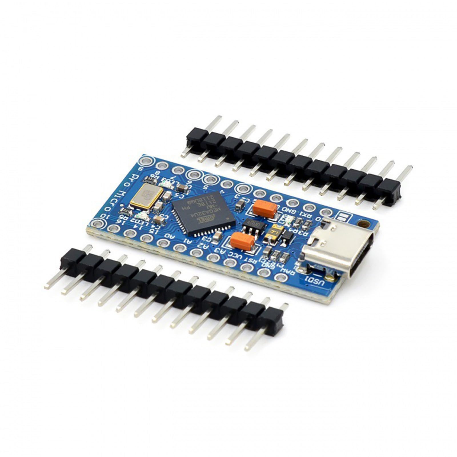 Placa De Desarrollo Pro Micro 32U4 5V/16MHz - Compatible Con Arduino, Con Interfaz Micro USB Y Auto Actualizador USB