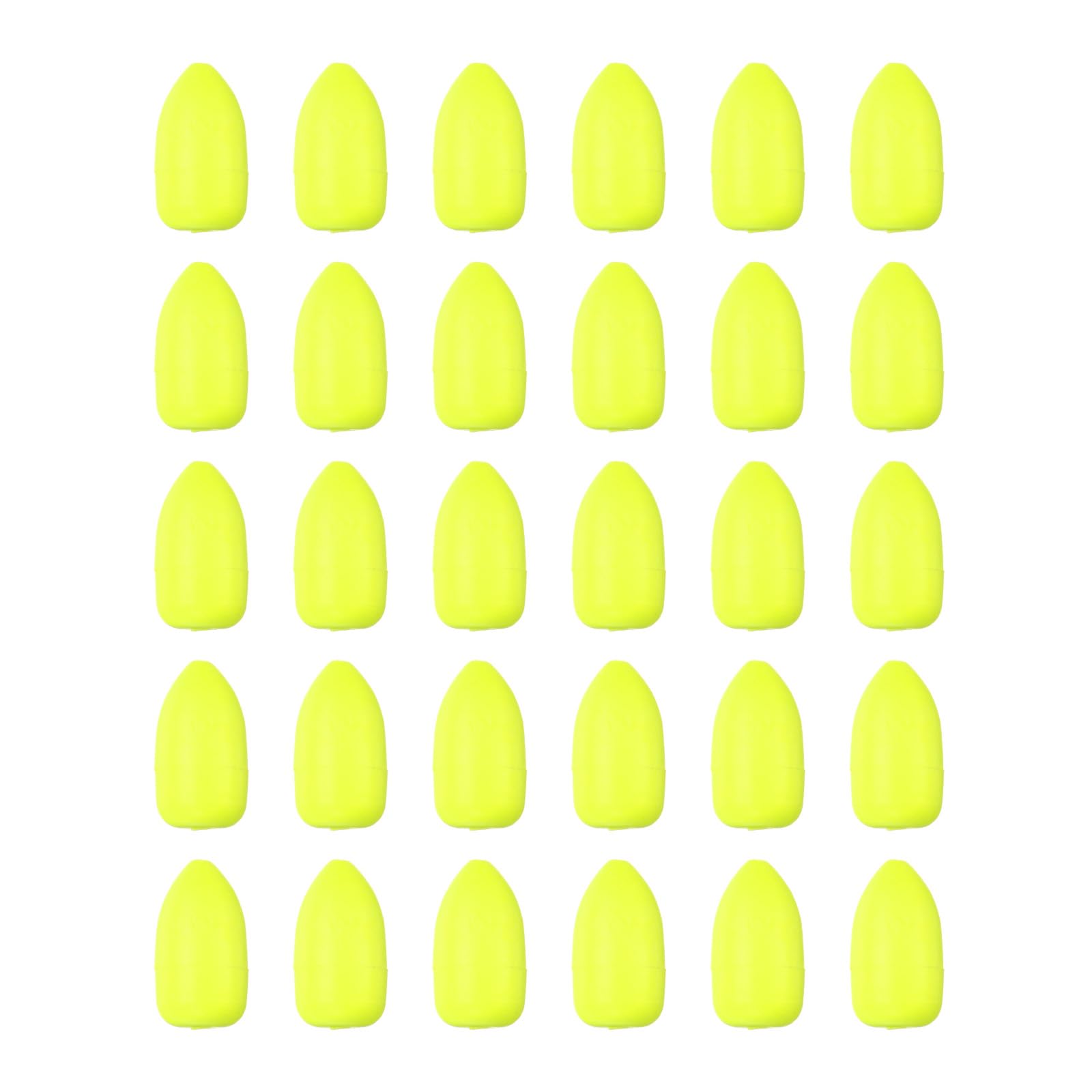 PATIKIL Fishing Foam Floats 0.5 Inch, 30Pcs Oval Snell Floats Fly Fishing Strike Indicator for Pompano Rig Trout Catfish Walleye Yellow
