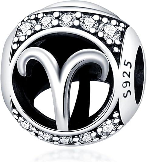 Zodiac Birthday Birth Date Horoscope Star Sign Constellation Crystal Bead Pendant 925 Sterling Silver Dangle Compatible With Pandora Moments Charm Bracelet