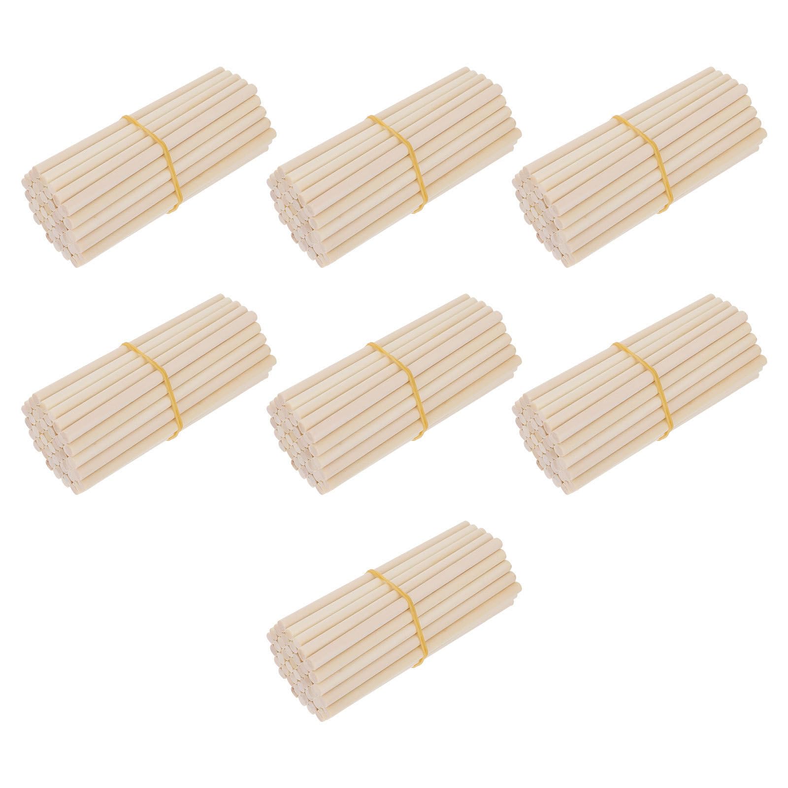 Palitos de Helado de Madera Beige 500 Piezas para Bricolaje | Varillas Redondas, Acabado Liso y Agarre Cómodo, Uso en Modelado y Juguetes de Madera