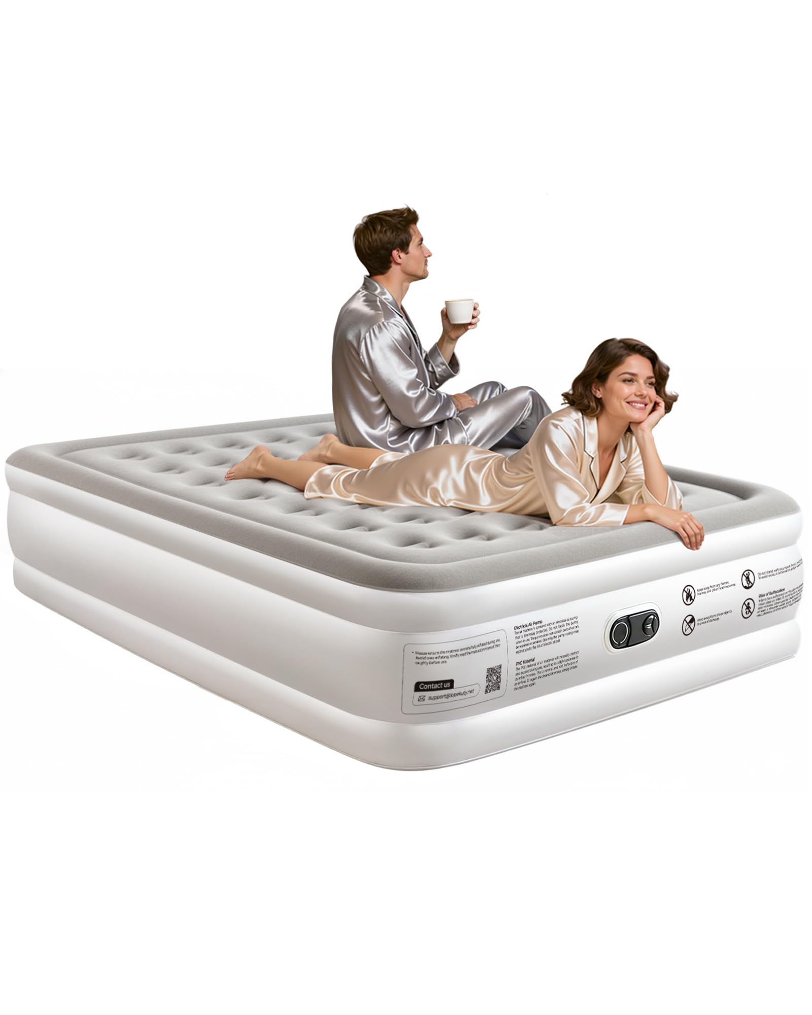 Premium Air Mattress with Built-in Pump – 18" Height Double Air Bed in 3 Mins Self-Inflation/Deflation, Soft Velvet Surface, Leak-Resistant Technology, Ideal for Guests, Travel & Camping-image-44