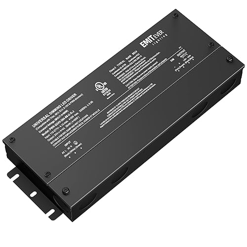 Emitever Controlador LED regulable de 384 W, fuente de alimentación regulable 5 en 1 de 24 V, transformador de CA a CC de 4 canales para luz LED,