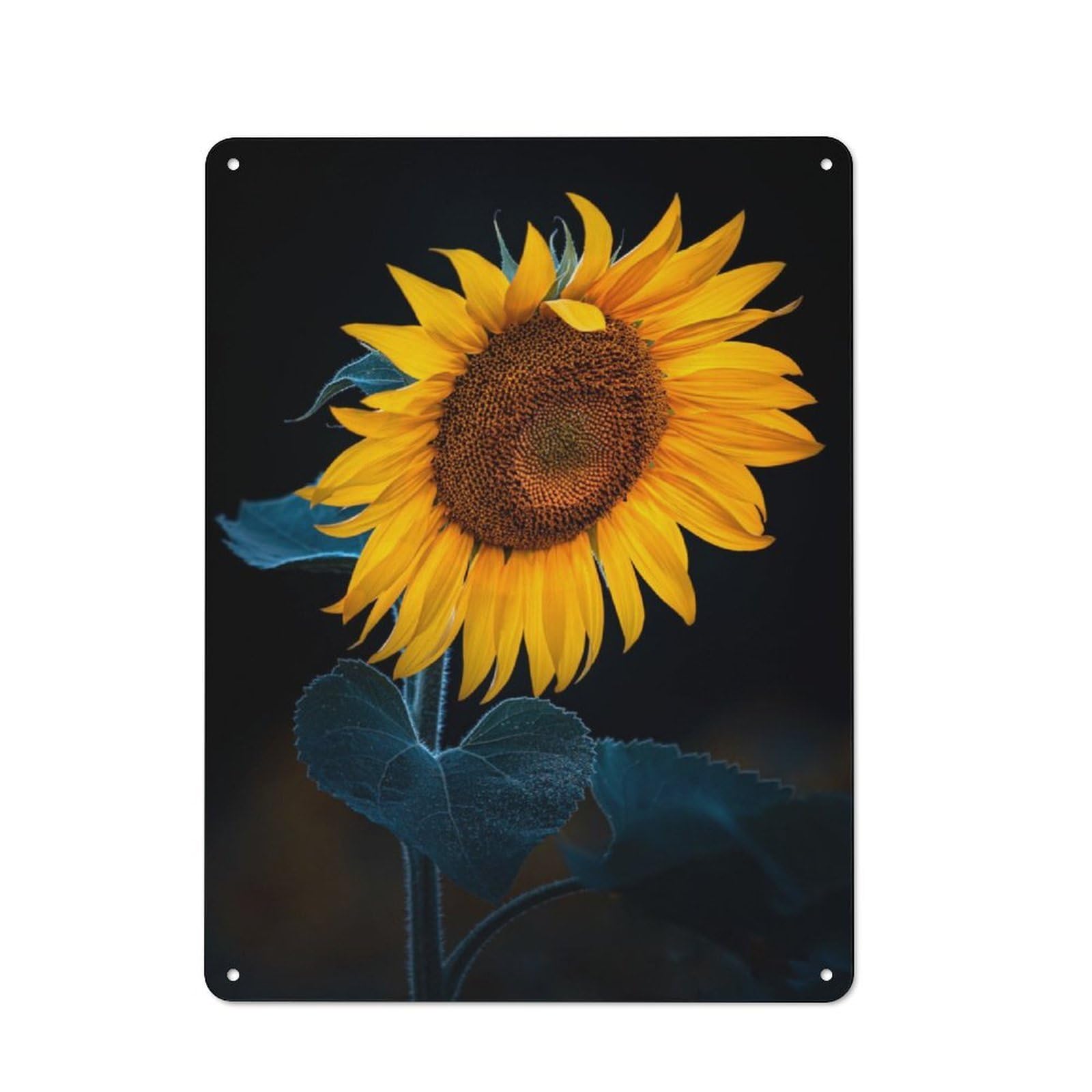 Junmoney Sunflower Portrait Retro Metal Plaque 40X30cm For Lounge Or Reading Corner, Winter Wall Decor For Reading Corner Decorators