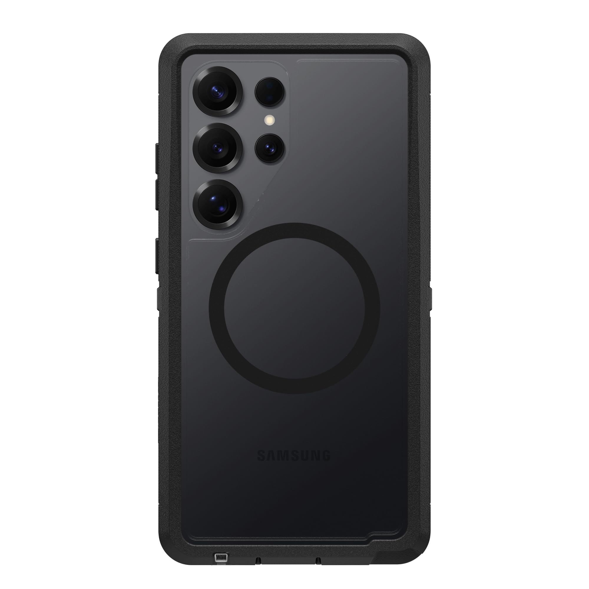 OtterBox Defender Series XT Clear Case with Magnets for Samsung Galaxy S25 Ultra, Shockproof, Drop proof, Ultra-Rugged, Protective Case, 7x Tested to Military Standard, Clear/Black