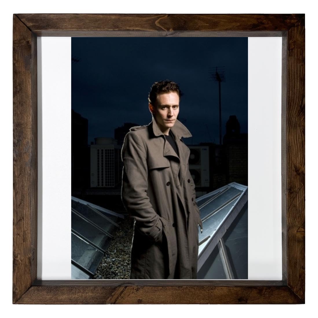 Tom Hiddleston - 12X12 Full Color Photo Sign With Wood Frame PTR #G525570