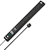 Brennenstuhl Premium-Line, 6-way Power Strip with surge protection 60.000A (Wall-mounted Extension Lead with 3m cable and switch, Made in Germany) black