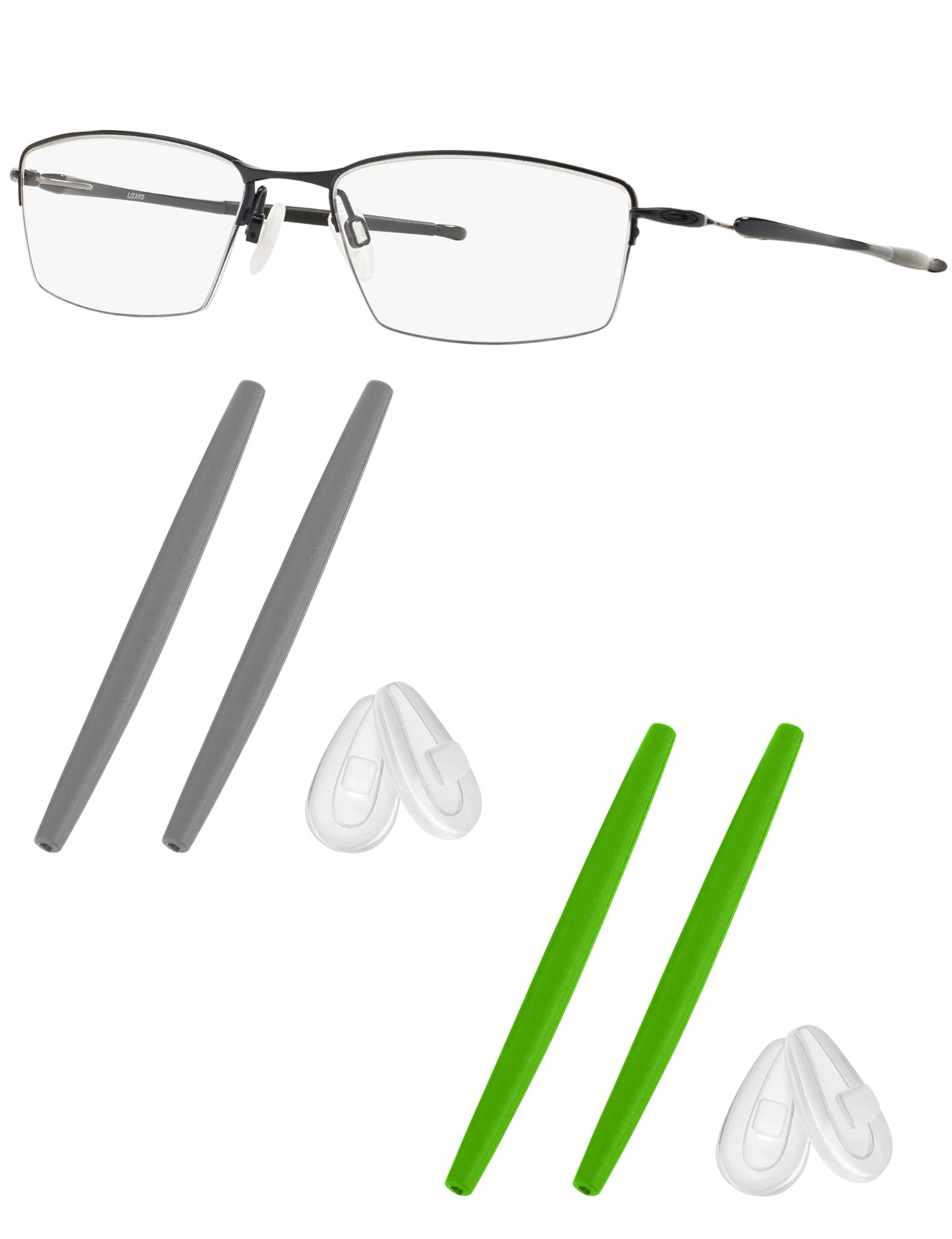 Replacement Earsocks &amp; Nosepieces Rubber Kits for Oakley Lizard OX5113 / OX5120 Eyeglasses