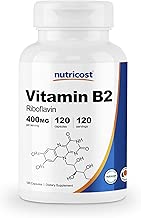 Nutricost Vitamin B2 (Riboflavin) 400mg, 120 Capsules - Gluten Free, Non-GMO - coolthings.us