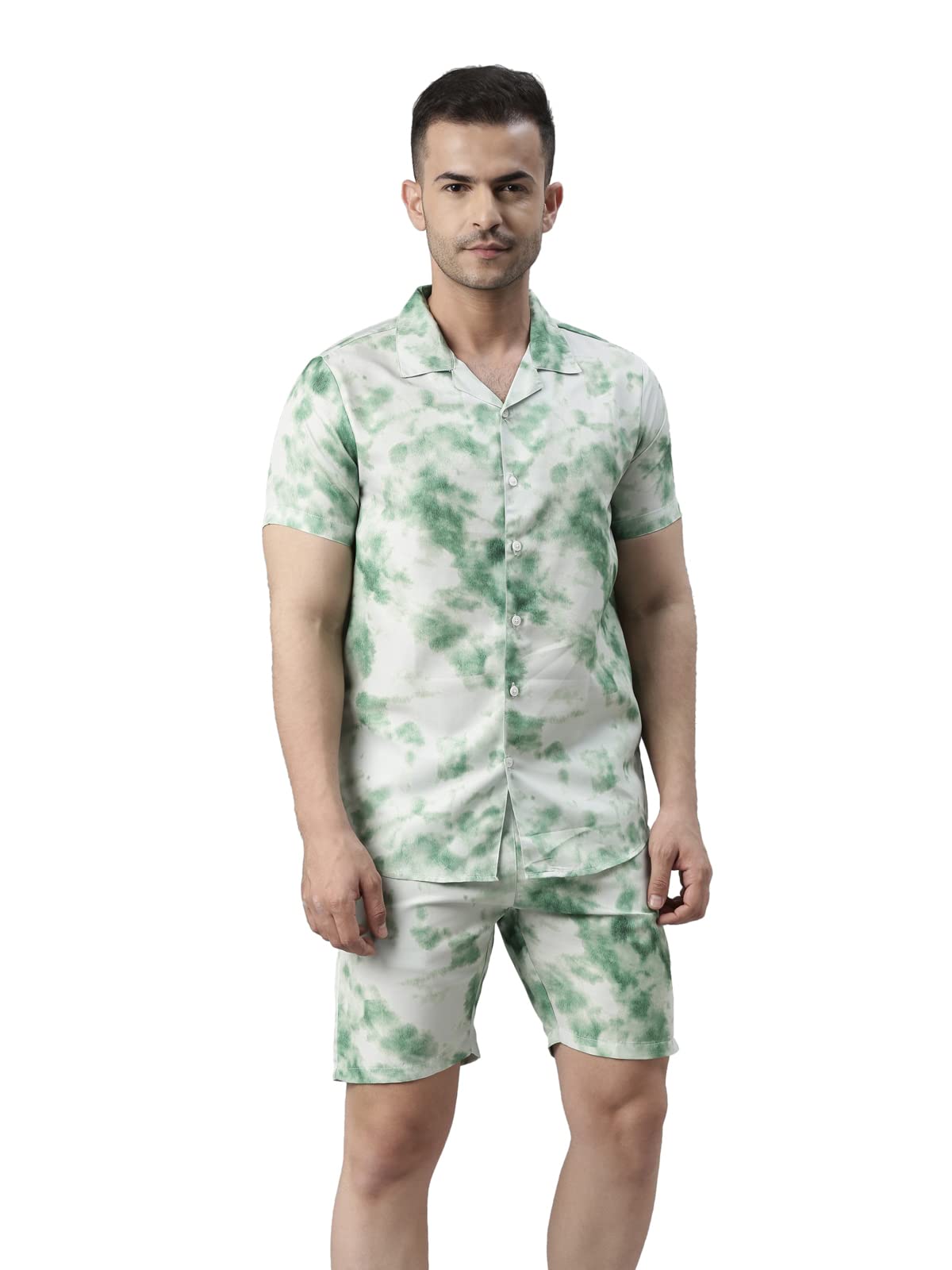 Tie Dye Green Night Suits - XL-image-27