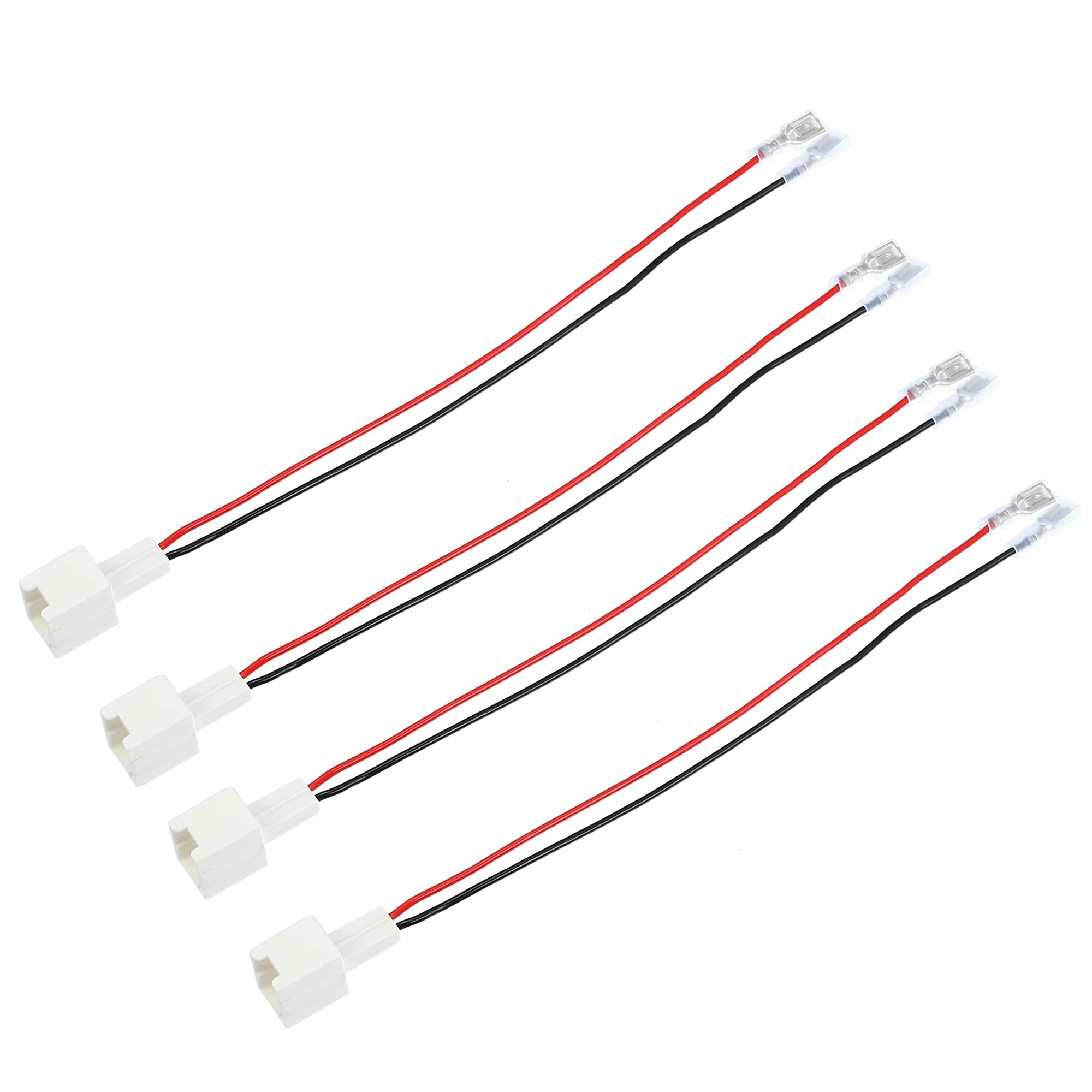 X AUTOHAUX 4 Pcs Car Speaker Connector Wire Harness Adapters 2 Pins