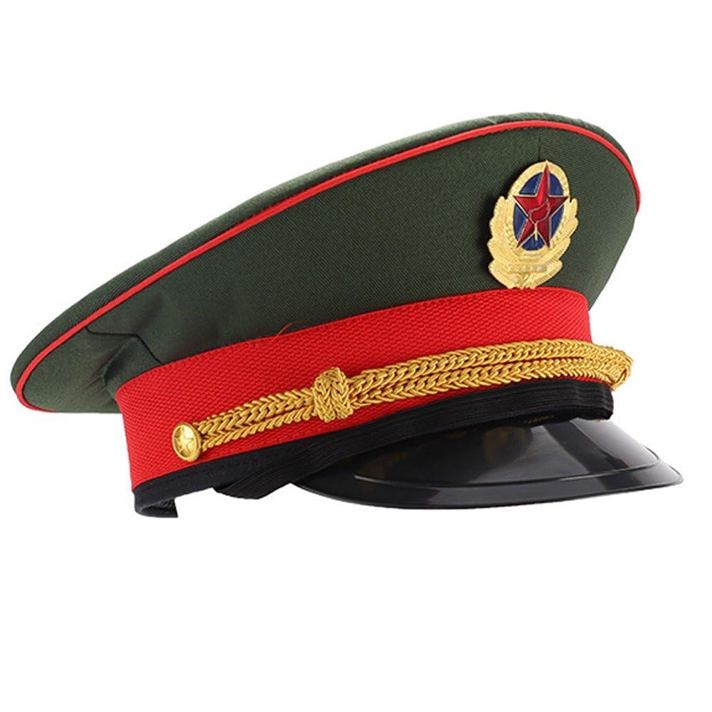 Uzztfa Military Hat Adjustable Military Army Cap Captain Hat Officer Hat for Sailor Navy Marine Admiral Halloween Cosplay Costume Accessory