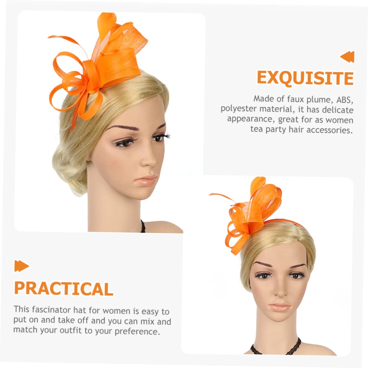 GALPADA 5pezzi Fascinator Elegante con Piume per Donne Cerchietto Decorativo per Feste e Tea Party Accessorio alla Moda per Cerimonie e Occasioni Speciali