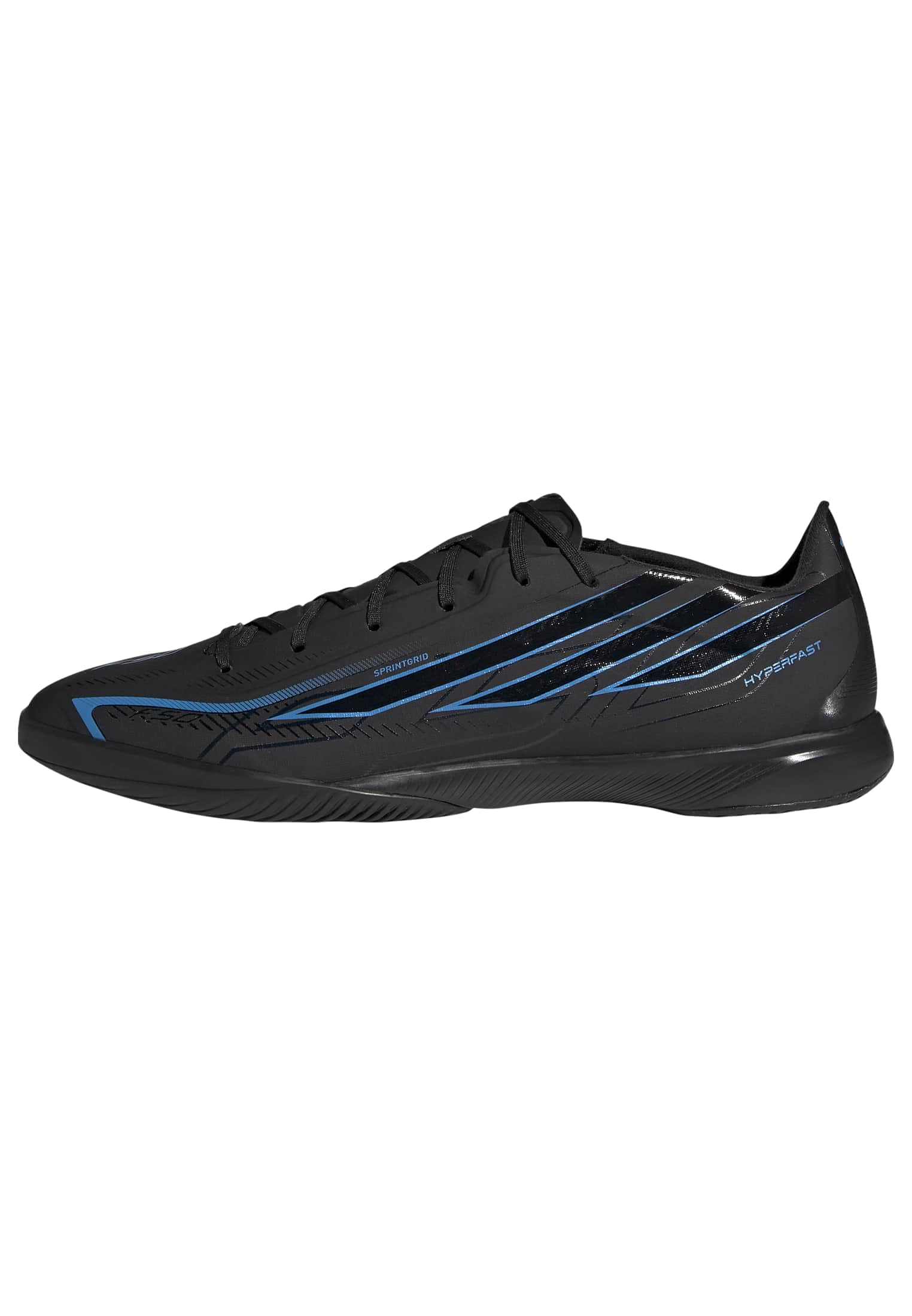 adidas Unisex F50 Hyperfast League Indoor Football Shoes, core Black/core Black/Lucid Ray Blue, 10.5 UK