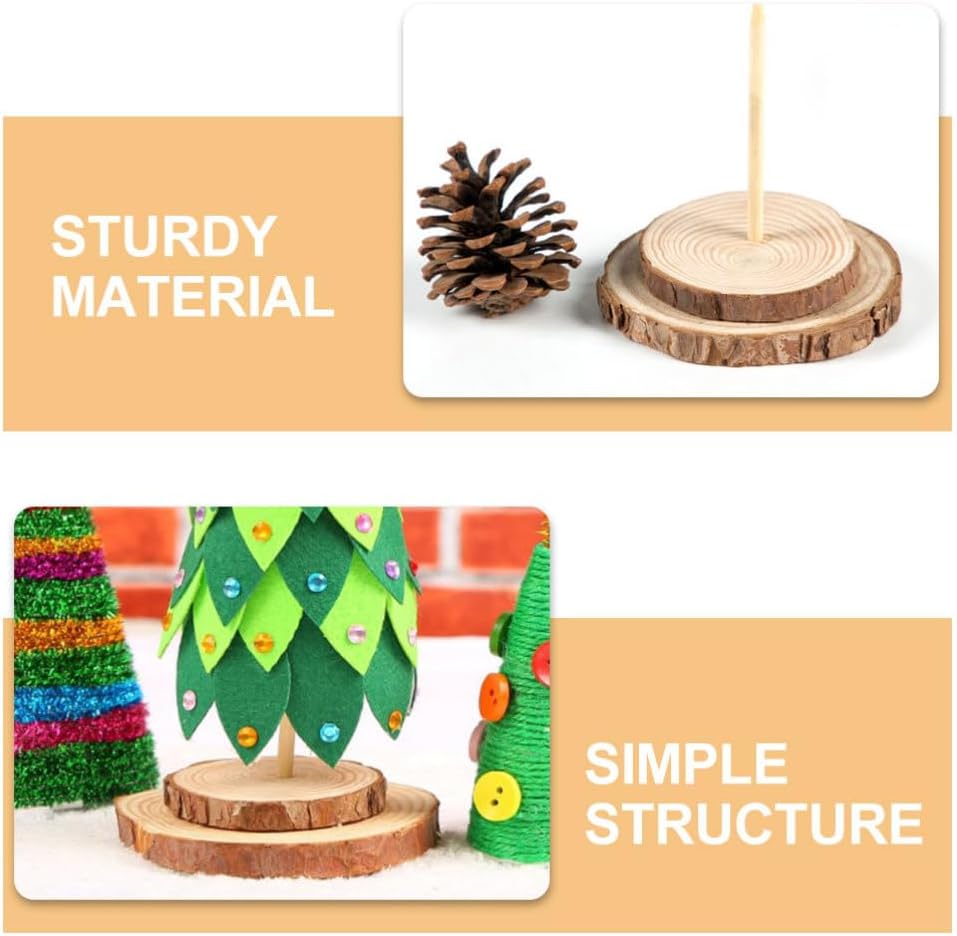 Luxshiny 5pcs Wooden Christmas Stand Diameter Base for Artificial Trees Stylish Xmas Holder Lifelike Aesthetic Stable Support for Holiday Decor