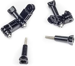 DigiCharge Mount Adapter Set with Screws for Action Camera | For GoPro Lit Hero 13/12/11/10/Max 2, DJI Osmo, Akaso - 3-Way Adjustable Extension Kit - ABS & Stainless Steel