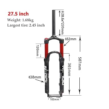 RST281 赤サスペンションフォーク RST281 赤サスペンションフォーク MTB RST フロントフォーク