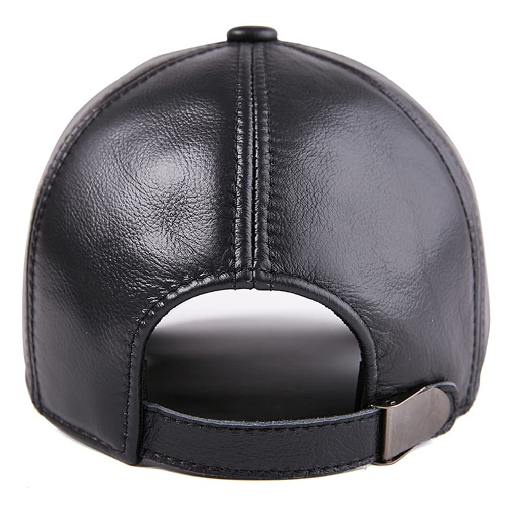 Cappello da Baseball in Pelle Cappello di Hip Hop - Cappello Uomo Donna - Unisex Regolabili Berretto da Baseball