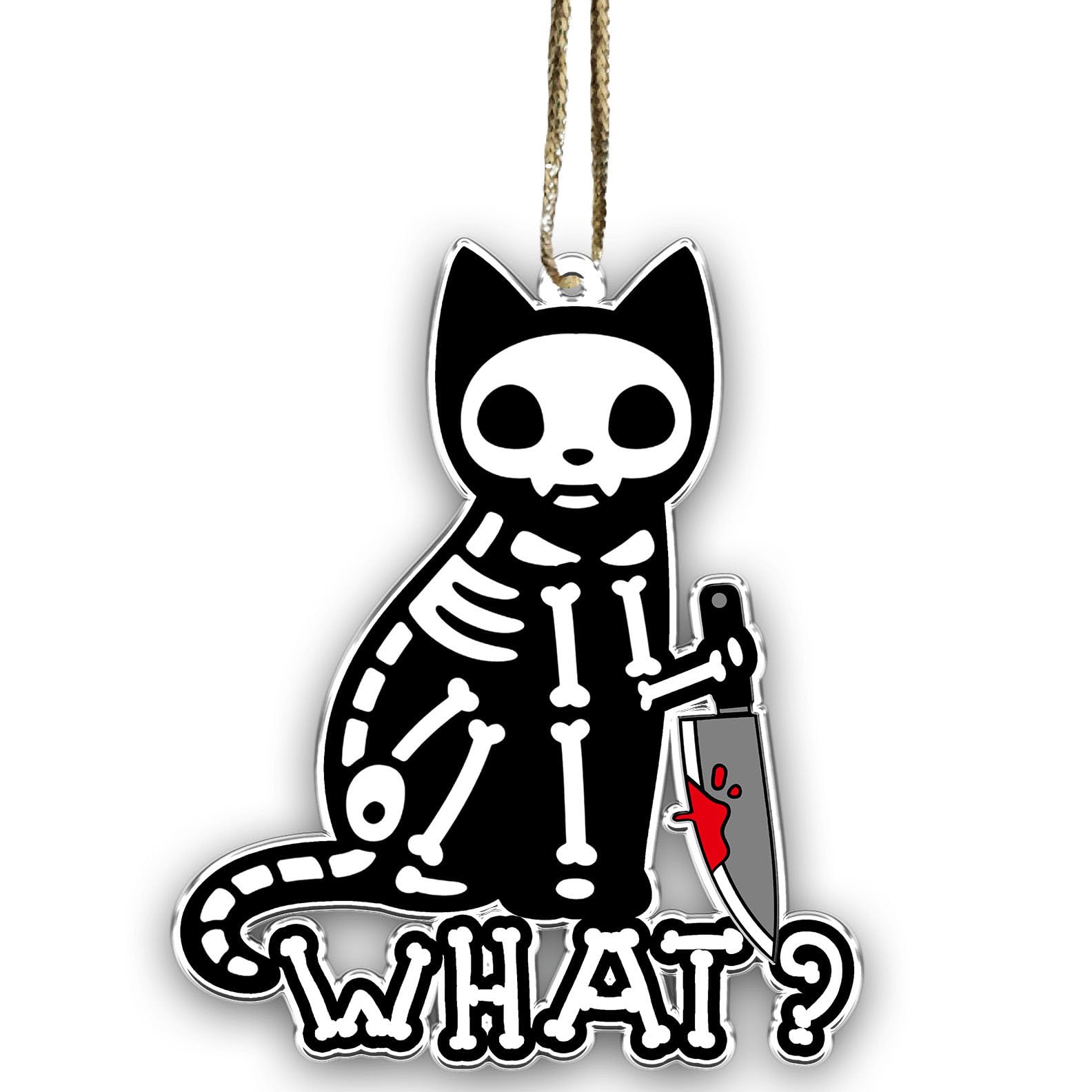 Black Cat Christmas Ornaments - Black Cat Xmas Ornaments - Black Cat Christmas Tree Hanging - Black Cat Tree Topper Ornaments