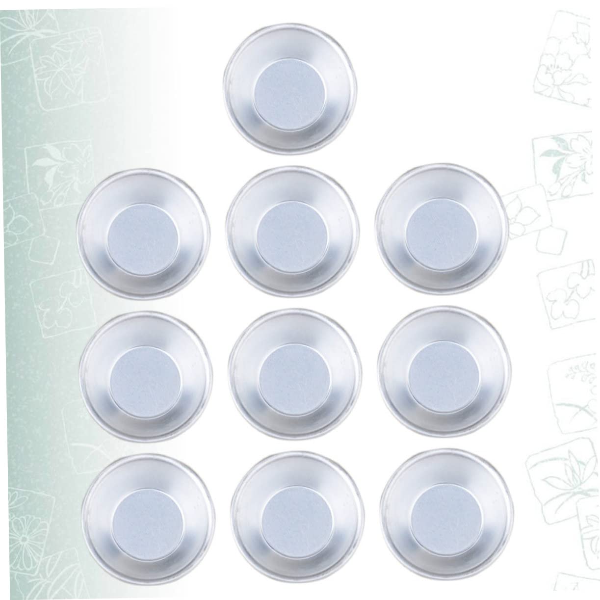 SOLUSTRE 10pcs Egg Tart Mold Tart Muffin Cup Tart Pans Silver