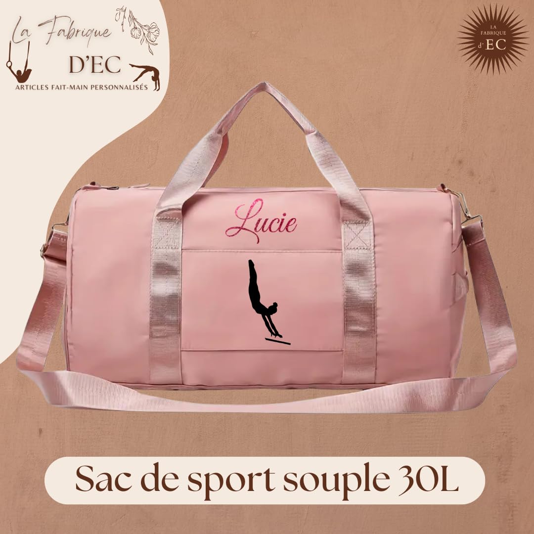 Sac de Sport Souple Rose 30L Gym La Fabrique d'EC