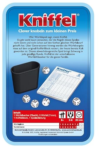 Schmidt Spiele 51203 Kniffel, Bring Mich mit Spiel in der Metalldose, bunt