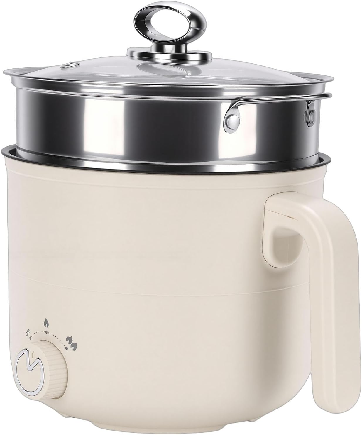 Olla Eléctrica Portátil Multifuncional con Canasta para Cocinar