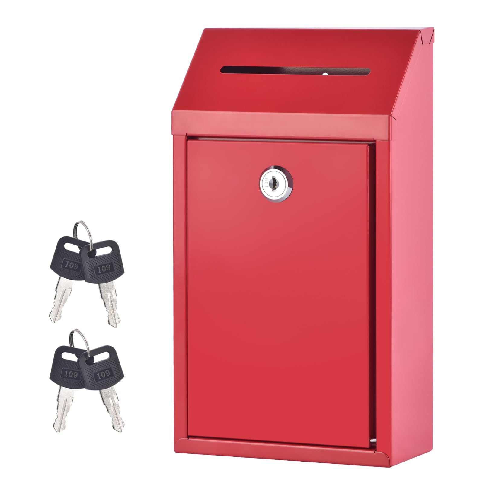 Caja de donación para montaje en pared, caja de sugerencias con cerradura, buzón de correo con llave, para casa, oficina, granja al aire libre