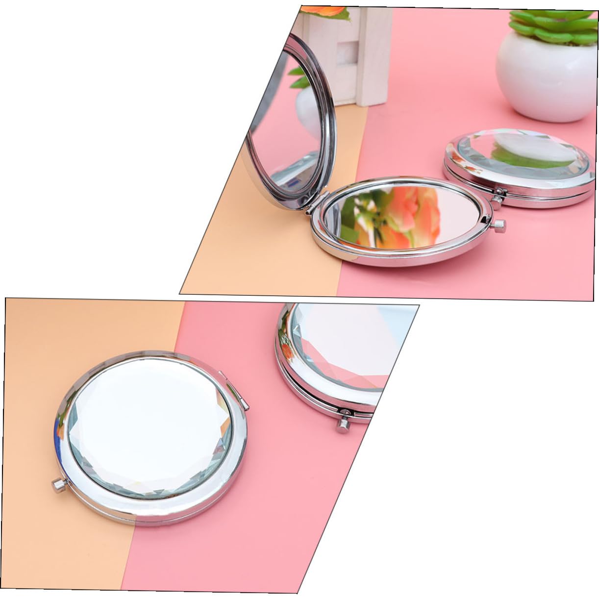 DOITOOL 10pezzi Specchio Portatile Compatto Doppia Faccia Specchio Cosmetico da Viaggio per Trucco Tascabile