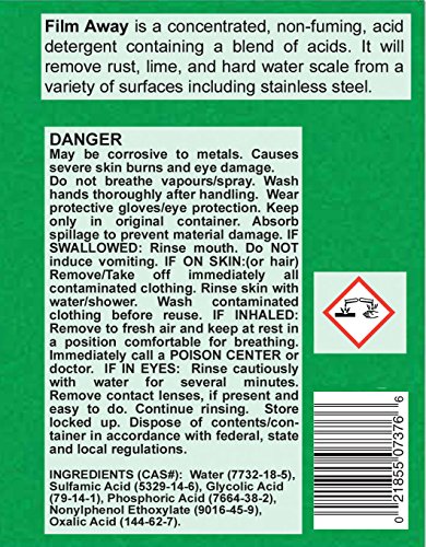 Detco-Instant Toilet Tank Concentrate Cleaner, Removes Calcium, Lime, Rust And Hard Water Stain & Bathroom Cleaner. - 128 Oz. #TOP4