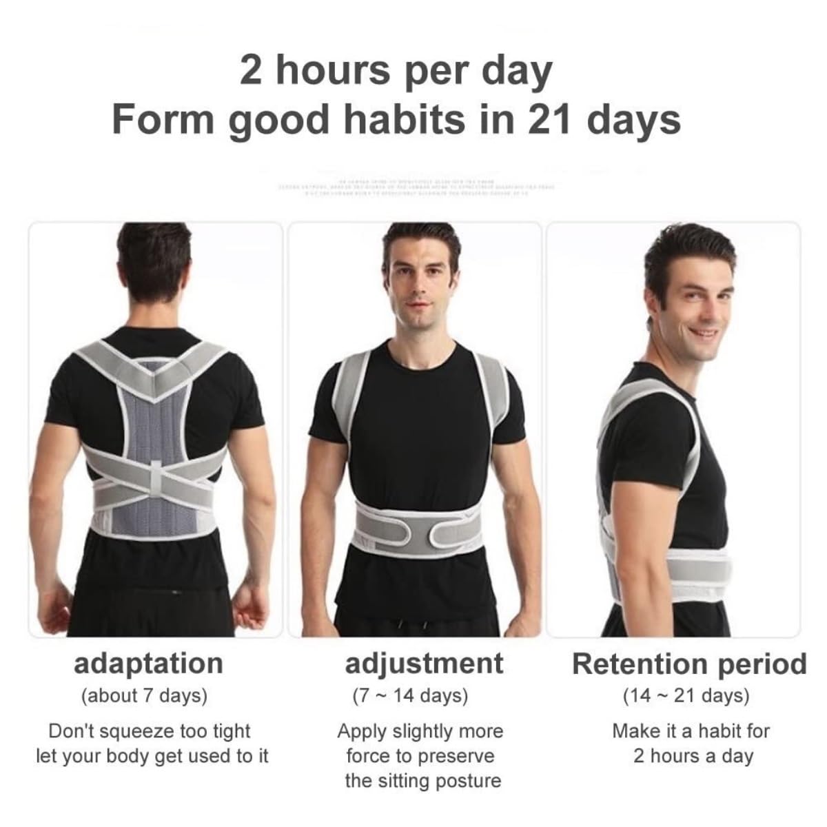 Fascia Lombare Correttore Posturale Traspirante, Tutore per Tutta La Schiena, Cintura per Gobba, di Supporto Lombare, Terapia per Spalla Supporto Schiena | G,XL
