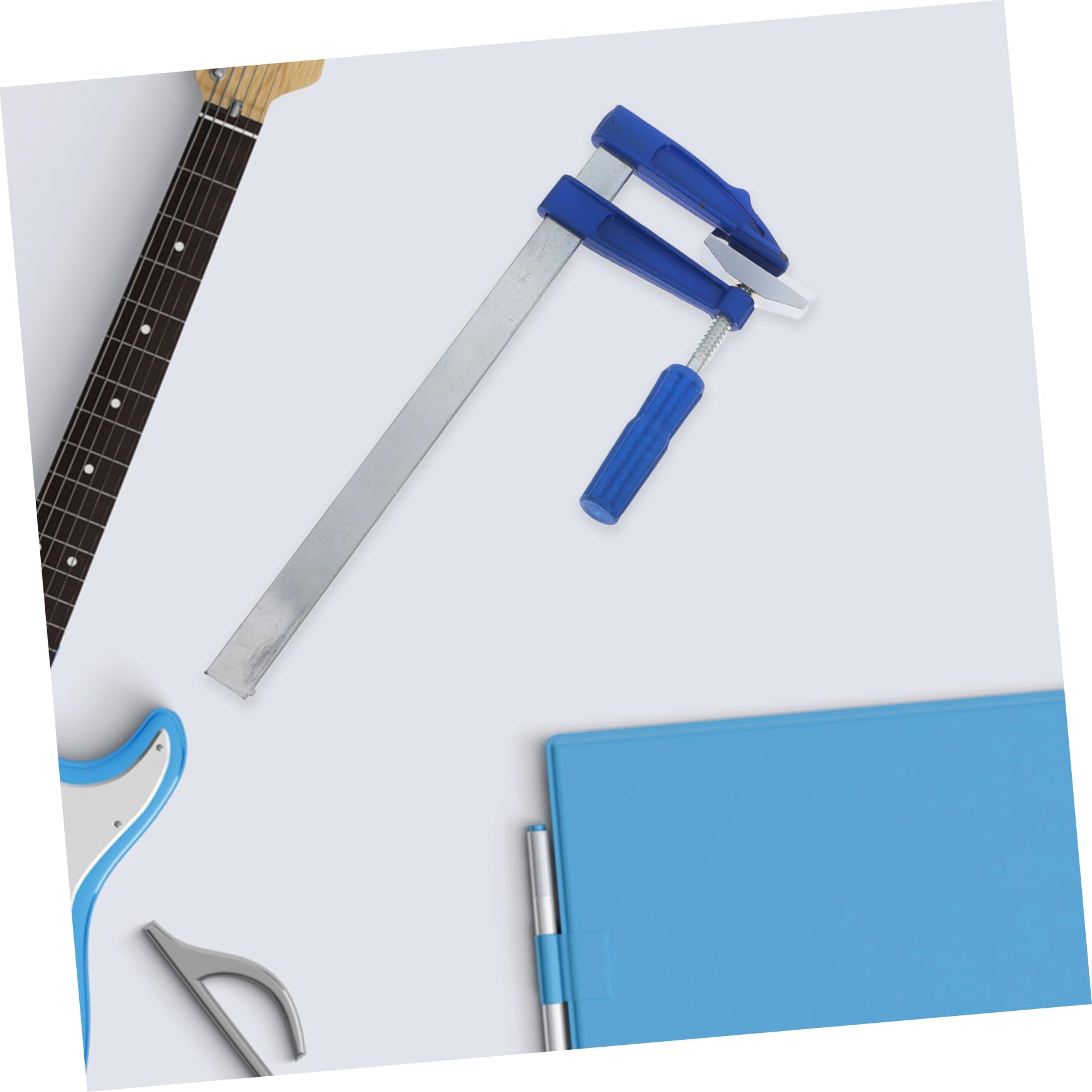 Set Utensile Pressa Tasti R200 per Chitarra Elettrica | Lavorazione Artigianale, Metallo e Legno, Blu, 1 Pezzo Soundhole in Legno e Chiave