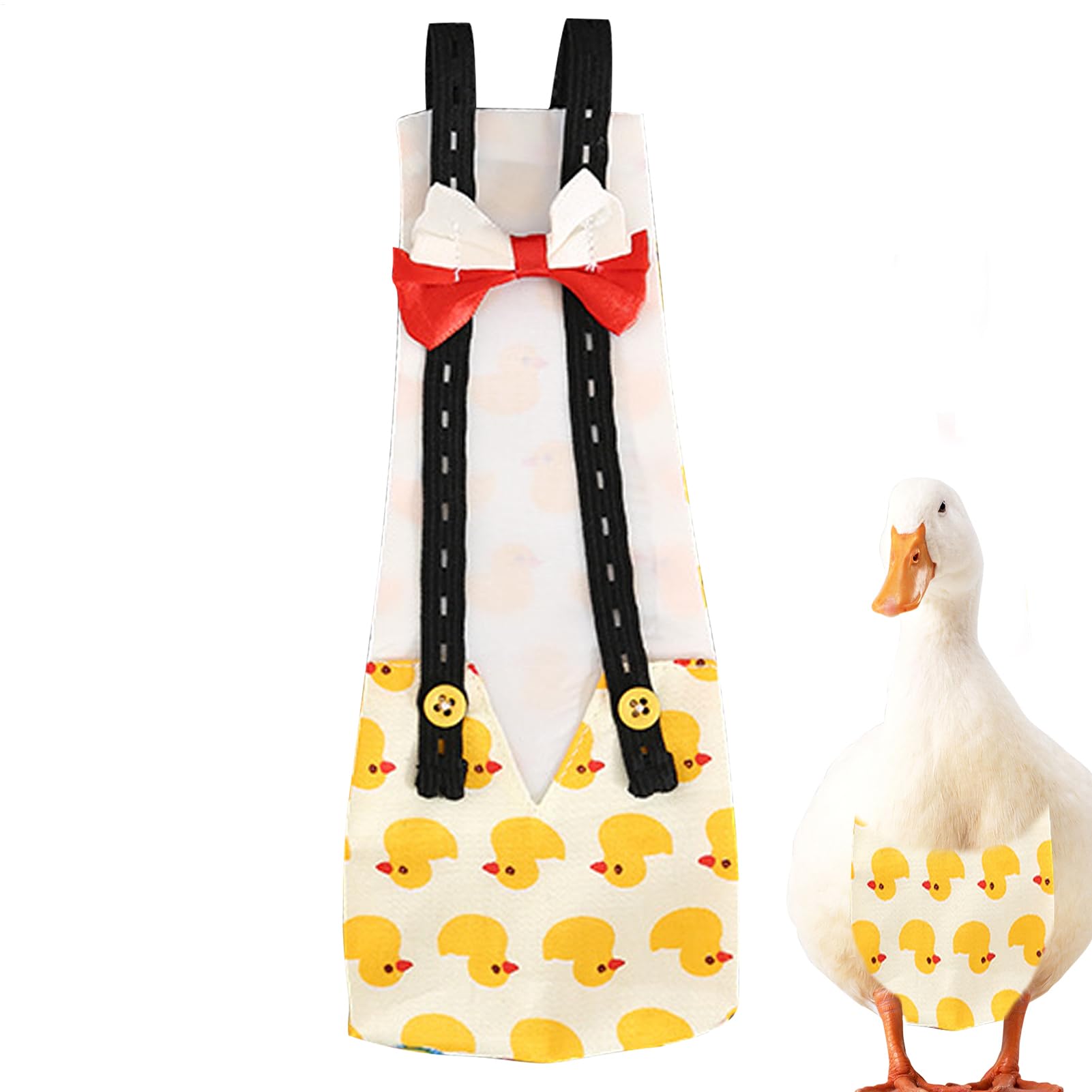Duck Diapers | Washable Chicken Diaper - Reusable Duck Diapers with Bow Ties, Washable Printed Fabric Pet Poultry Nappies Supplies
