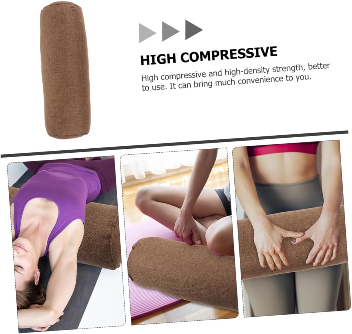 Versatile Cotton Yoga Pillow High-Density Lumbar Support for Beginners Lightweight and Portable Design for Stretching and Neck Alignment