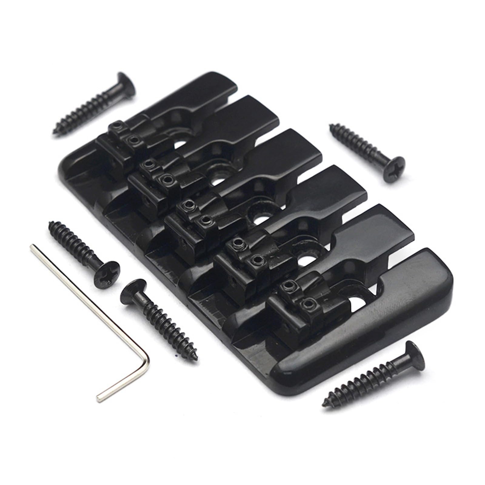 QIEIEI 5 String Bass Bridge A Top Load Tailpiece with Saddles for Electric Bass,Precisions Electric Instruments
