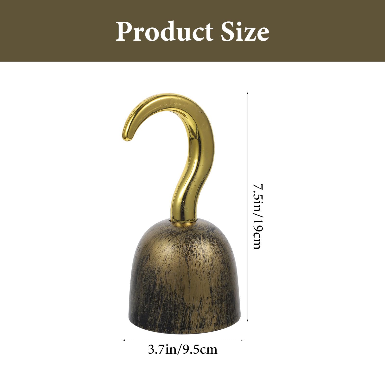 OFFSCH Pirate Hook Prop for Halloween Party Costume Lightweight Portable Role-Playing Accessory for Themed Events and Performances Premium Quality Design - Image 2