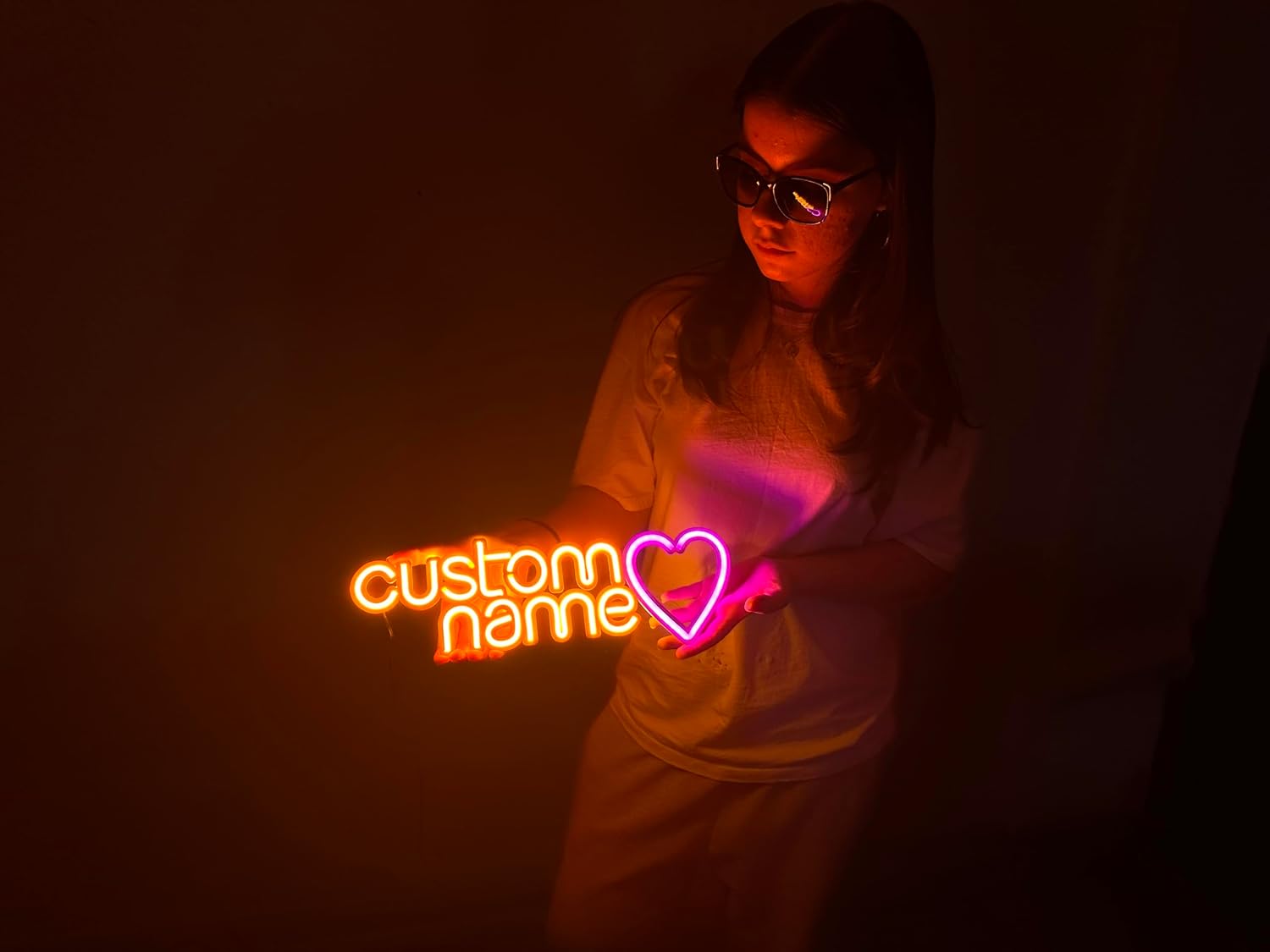Custom Neon Sign, Personalized Led Neon Lights for Wall Decor, Neon Stripes on Metal Plate, Birthday Party Wedding Gift Party Hotel Pub Bar Game Room Home Office Business Shop Name Logo Neon Sign