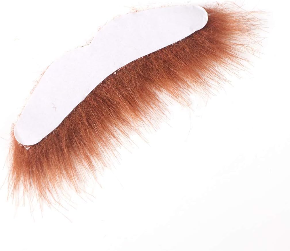 Amosfun 3pcsthree-Piece Man Party Funny Moustache Women Beards up Christmas Disguise Dress Artificial Fake Makeup Facial Halloween Brown Birthday on Kit, for False Novelty Stick Hair : Clothing, Shoes & Jewelry