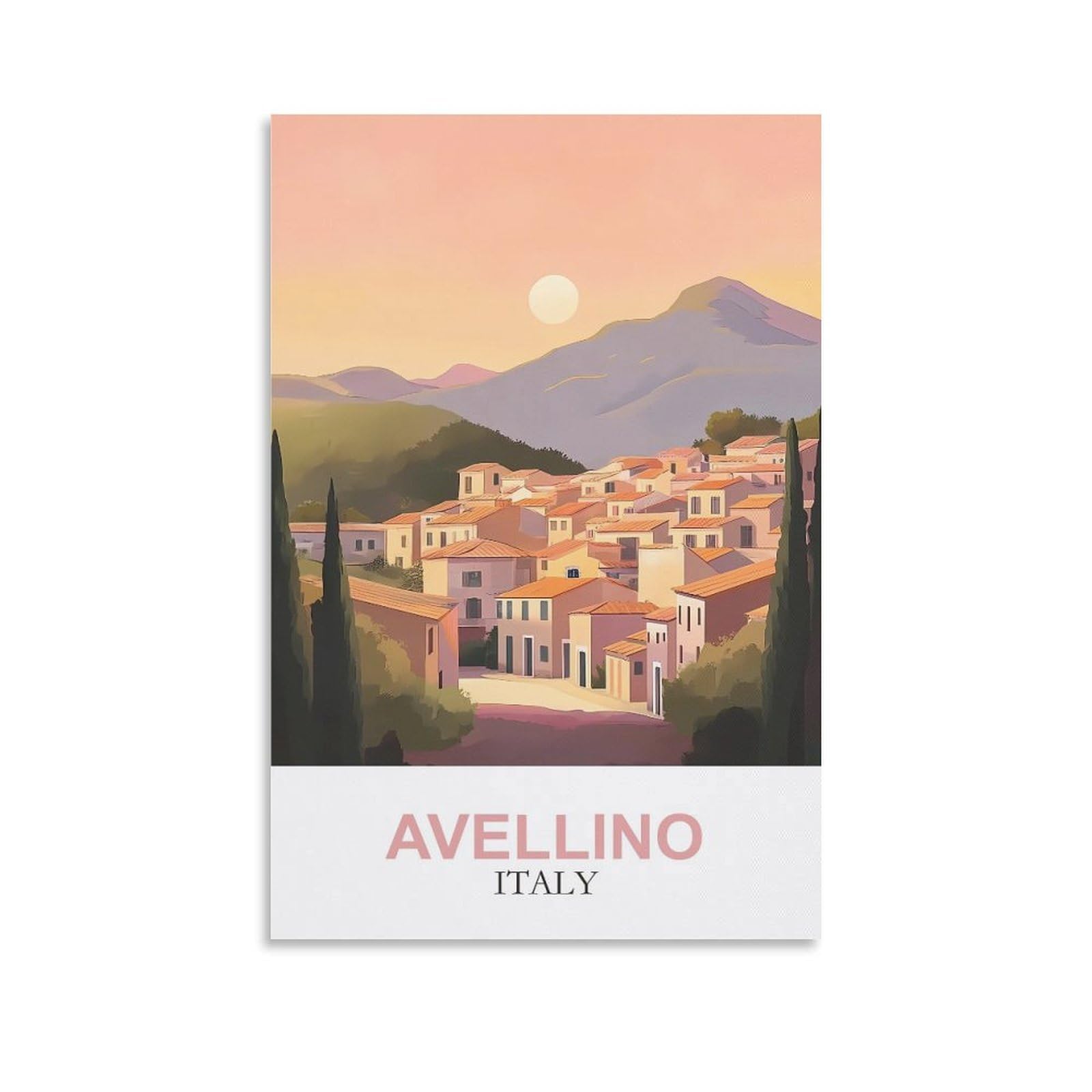 EZMLFA 5D Diamond Art Kits for Beginner,Avellino Italy,Diamond Art House DIY Diamond Art Kits for Home Wall Decor 40x50cm
