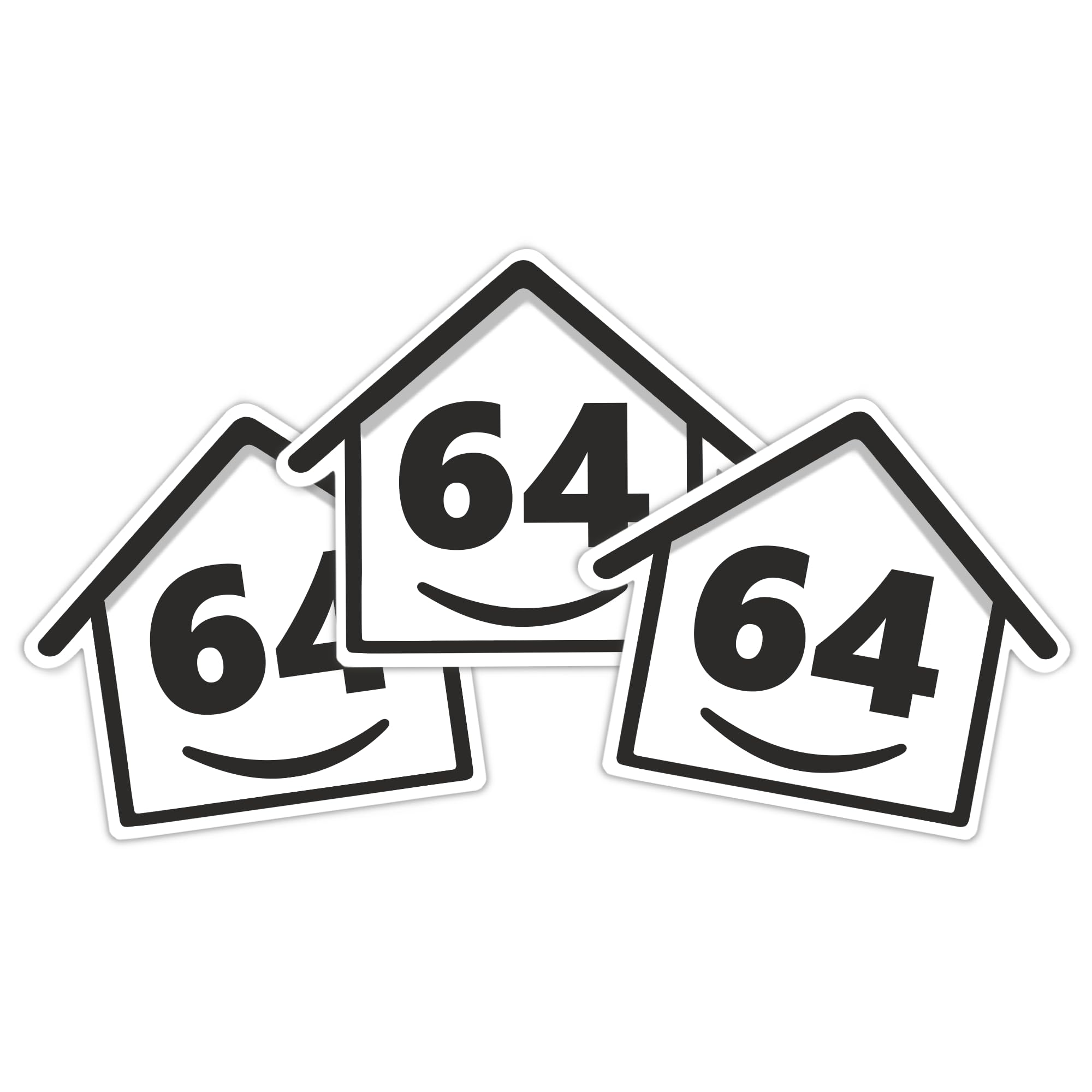 3 x Bin Numbers for Wheelie Bins, 1-99, 15cm ‘Happy House’ Design Dustbin Stickers, Easy Application Stick On Number Stickers - Weatherproof Self Adhesive Vinyl, Black (21) — view 82