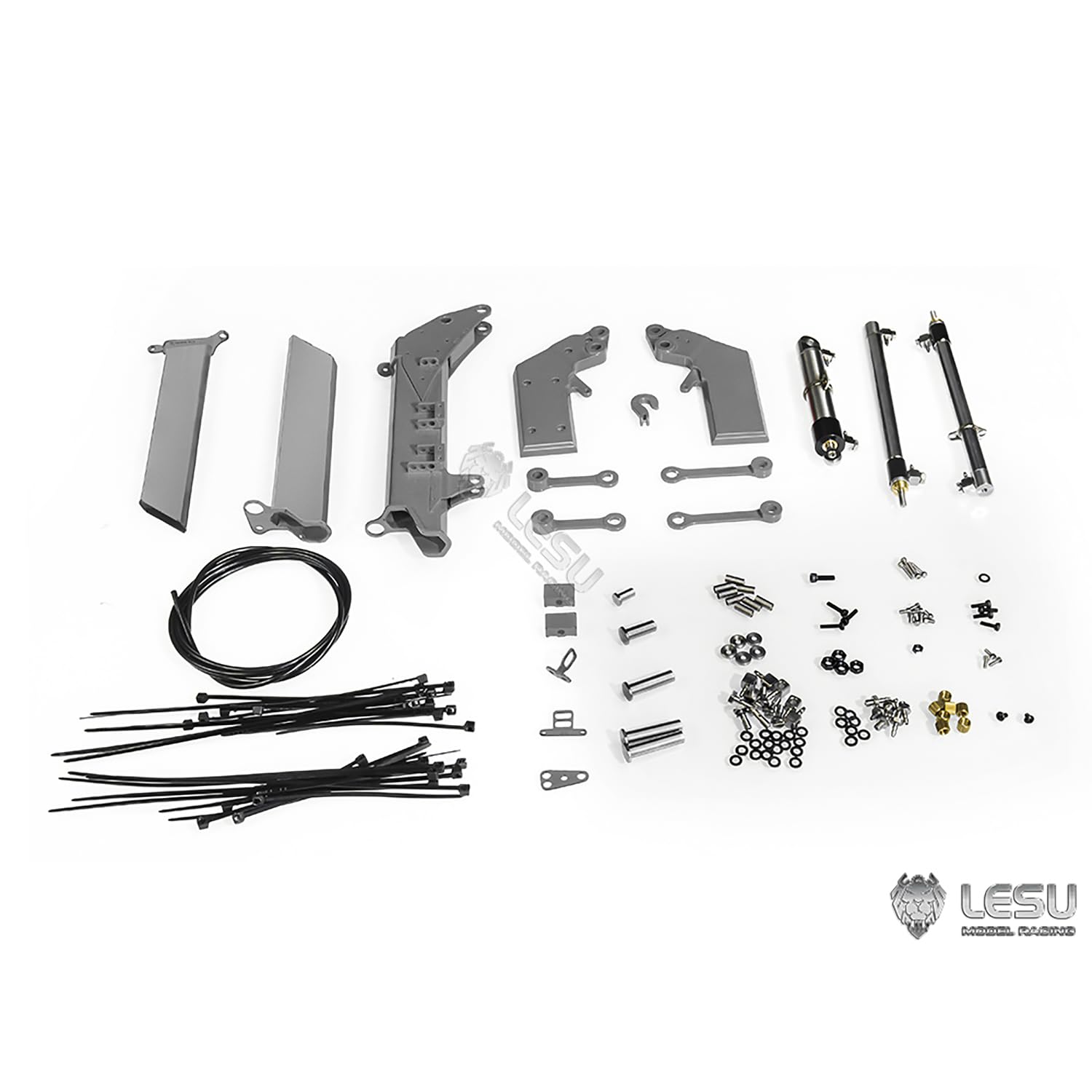 LESU Grue à flèche relevable non assemblée pour camion à benne basculante hydraulique 1/14 RC Camion télécommandé avec grue Fly Jib Arm Crane Accessoires
