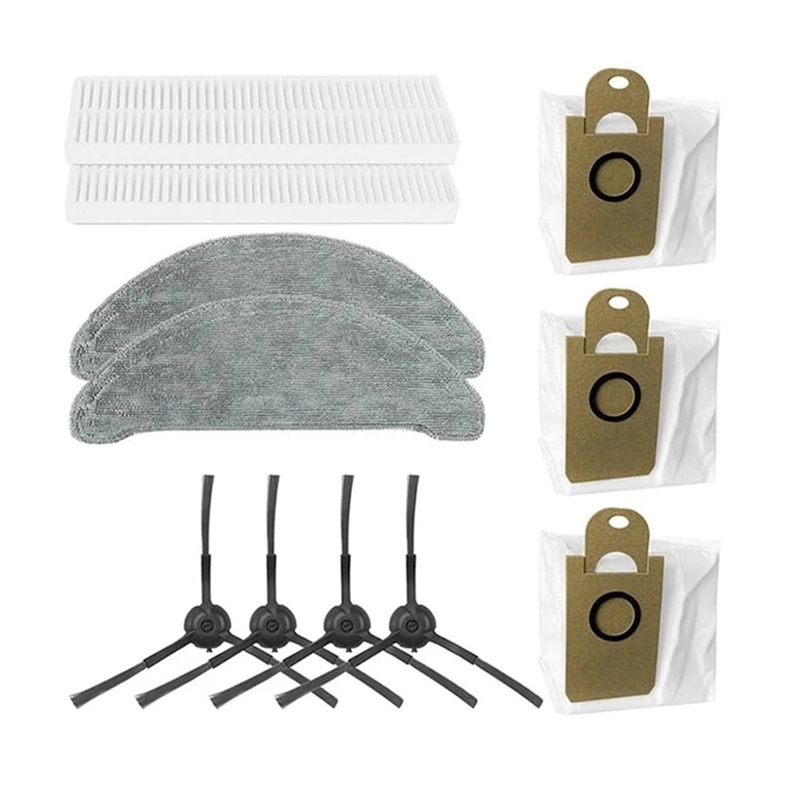 Compatibile con il kit sacchetto raccoglipolvere filtro della spazzola laterale principale del robot spazzatore RV-L11-A for mantenere prestazioni ottimali e una facile sostituzione