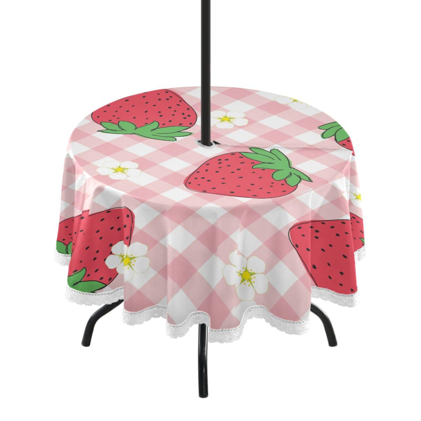 Nappe ronde parasol zippée lavable : protégez votre table sans enlever le parasol