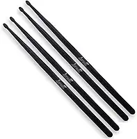 Kit Batera 2 Pares Baquetas Fibra Torelli TQ 020 Preta