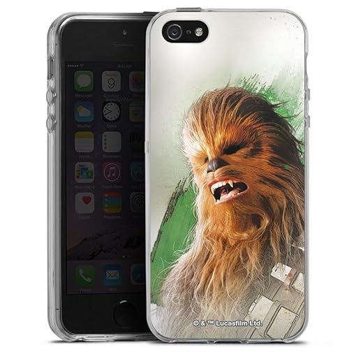 DeinDesign Silikon Hülle kompatibel mit Apple iPhone 5 Case transparent Handyhülle Chewbacca Star Wars
