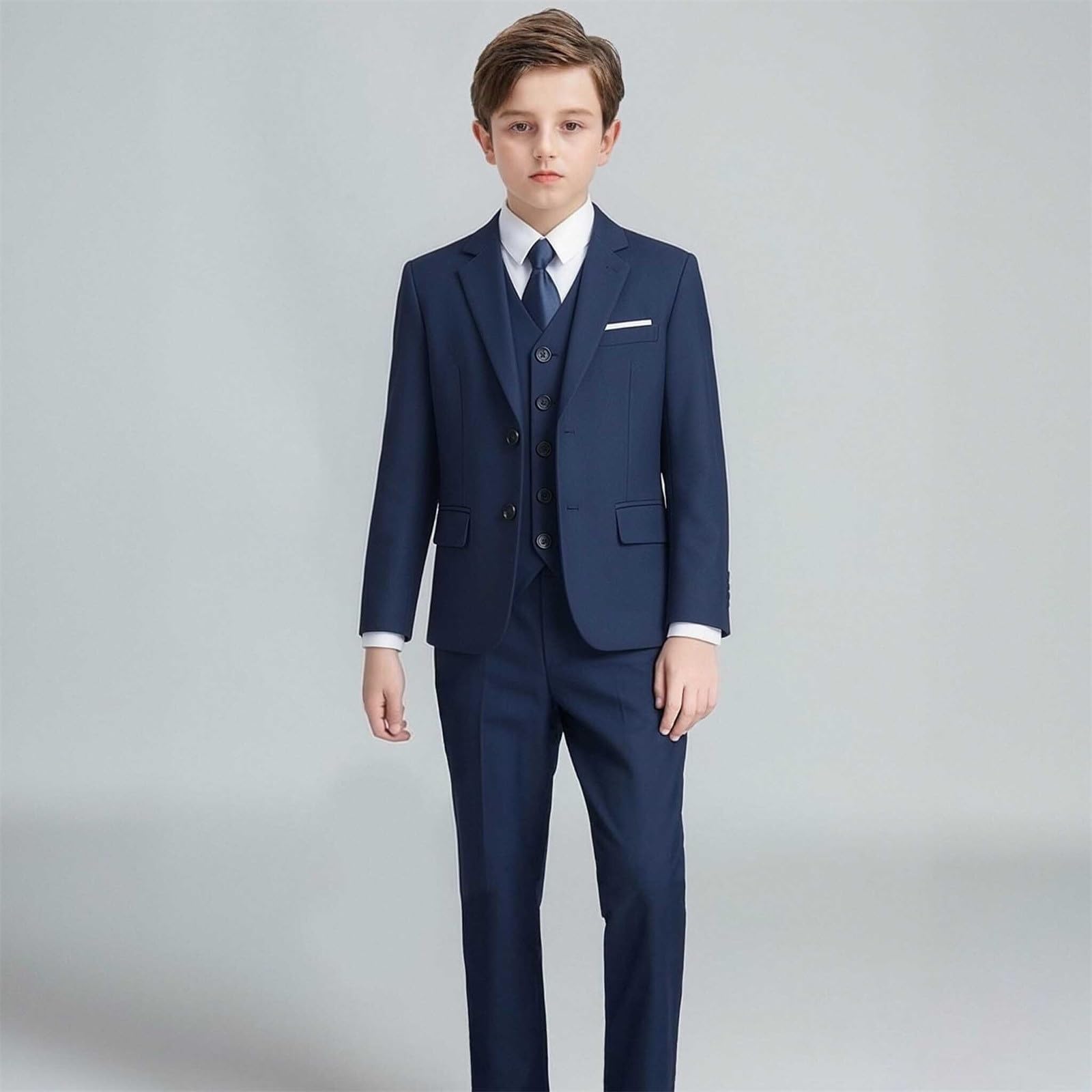 Generico Elegante completo con pantaloni per ragazzi, perfetto per occasioni speciali ed eventi scolastici set