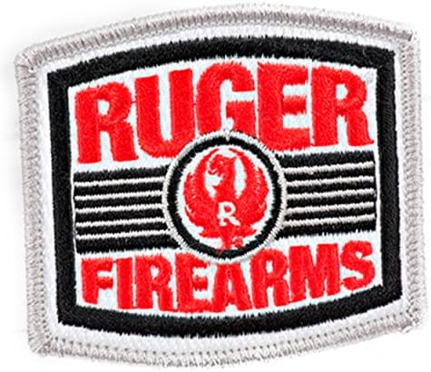 Ruger Red & Black Twill Embroidered Patch SR9 SR45 1911 LCP