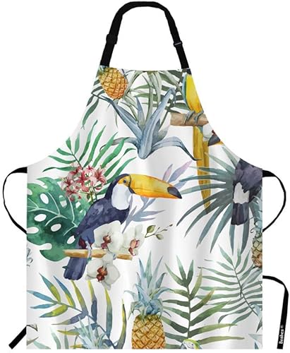 Miniatura 9 de Delantal de chef con patrón de girasol, 27 x 31 pulgadas, pétalos amarillos, flores elegantes, sin pelusas, delantal para barbacoa, parrilla,