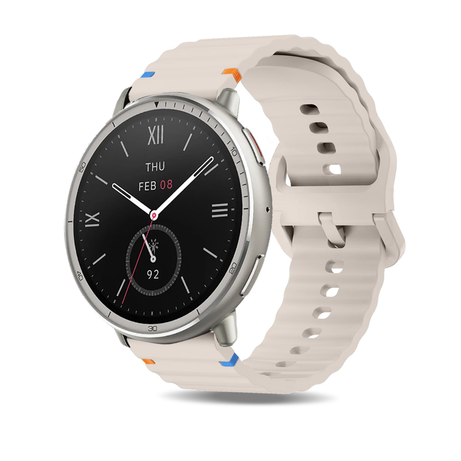 20mm Correas para Amazfit GTS 4/3/2e/2/GTR Mini/GTR, Pulsera Reemplazo de Reloj, Silicona Banda, 20 mm Correa de Deportiva para Amazfit Active 2/Bip 3/3 Pro