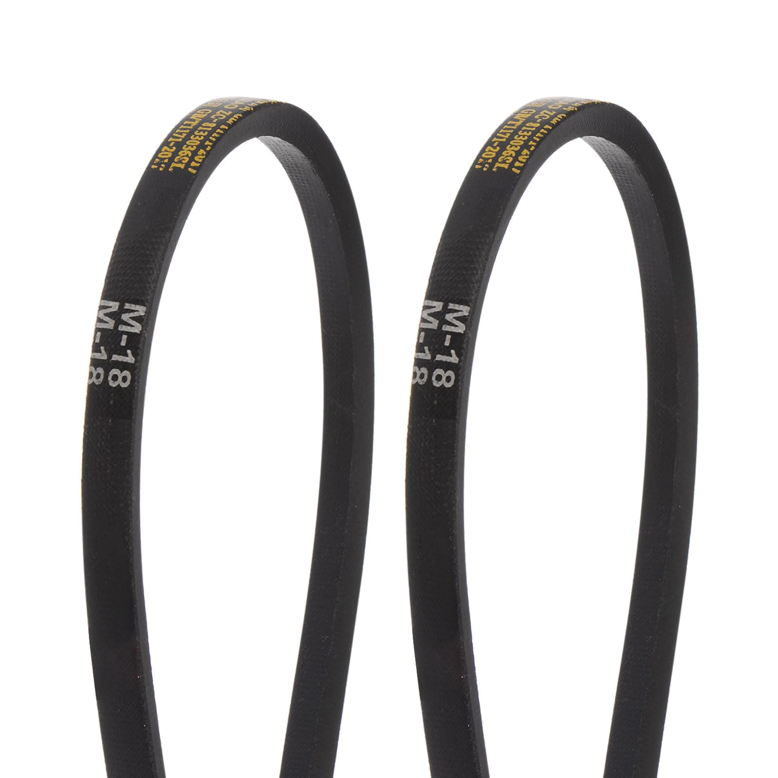 HARFINGTON 2Pcs M-16 Rubber V Belt Drive Transmission Belt 16" Pitch Girth 10mm Width 5.5mm Height JIS Standard Industrial Power Belt for Machinery Mower — Amazon image 23